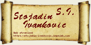 Stojadin Ivanković vizit kartica